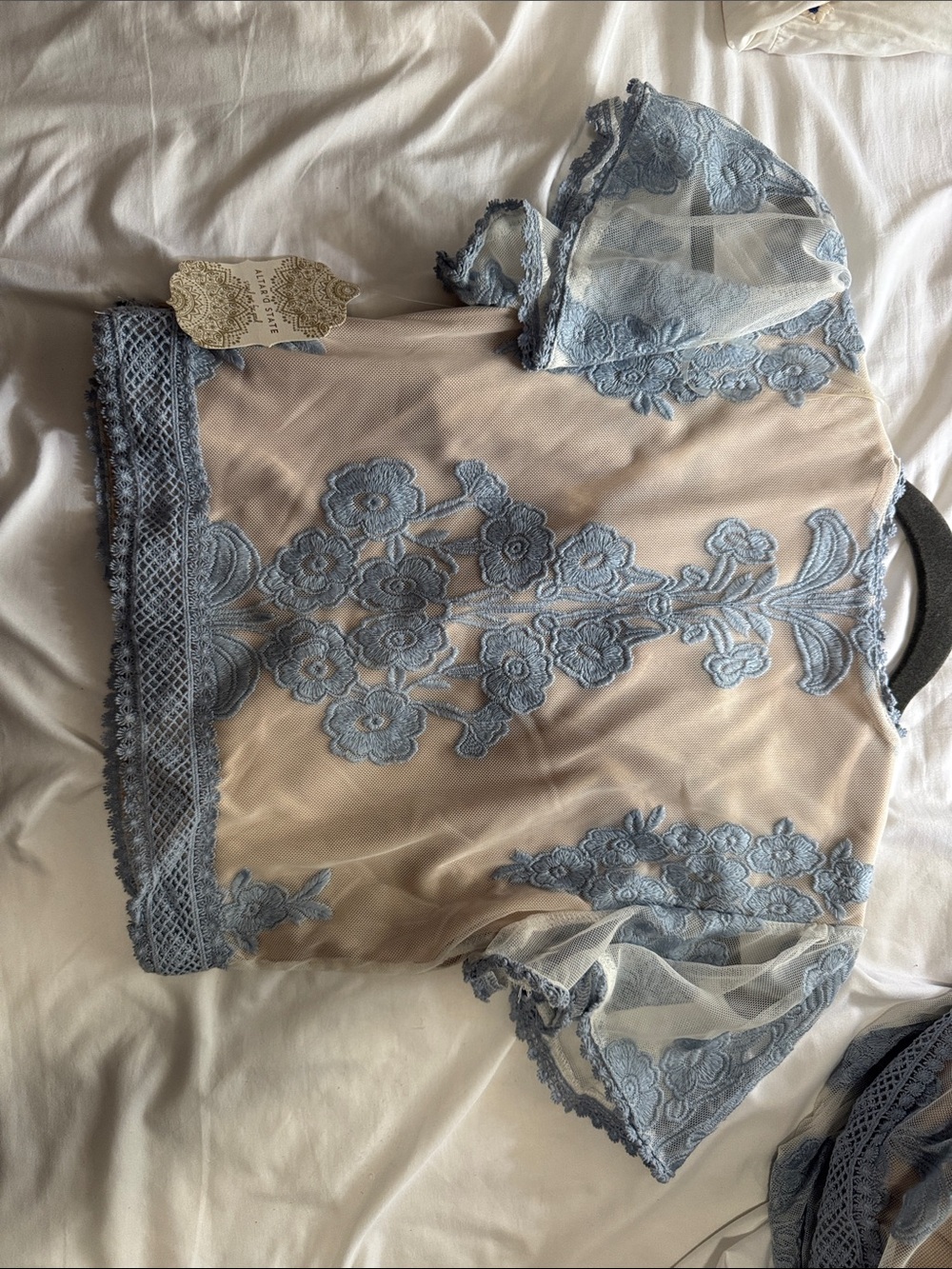 Blue Embroidered Two-Piece Set - Picture 3 of 6